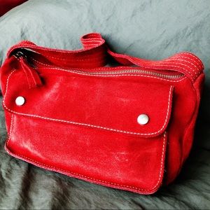 ❤️‼️HOST PICK‼️❤️ Banana Republic Red Suede Shoulder Bag